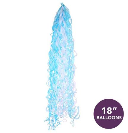 Fransen in Blauen Farben, auf Ballons 18 Zoll