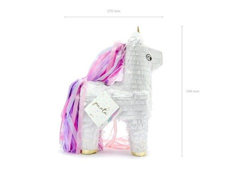 Geburtstags- Piniata Einhorn, 24.5 x 34 x 9cm - fallende Geschenke