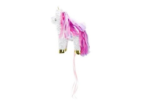 Geburtstags- Piniata Einhorn, 24.5 x 34 x 9cm - fallende Geschenke