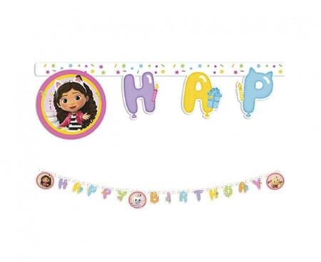 Girlande, Banner Gabby's Dollhouse - Happy Birthday, 200cm