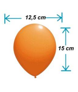 Latexballons Chromgold, 12,5 cm, 100 Stück