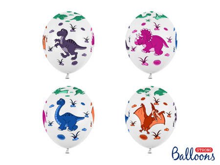 Latexballons, Dinosaurier, 30 cm, (1 Pk. / 6-tlg)