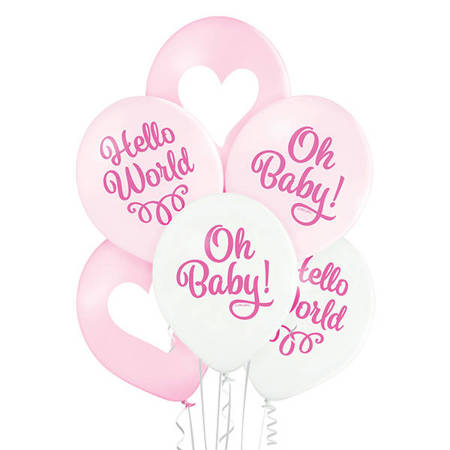 Latexballons Oh Baby Girl 30 cm, 6 Stk