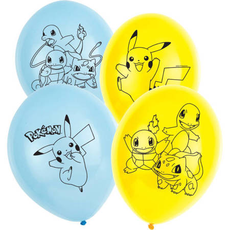 Latexballons Pokemon 28 cm, 6 Stück