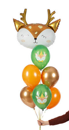 Latexballons Rehkitz Mix 30 cm, 6 Stk