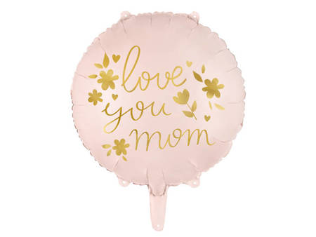 Liebe dich Mama Folienballon, rosa 45 cm