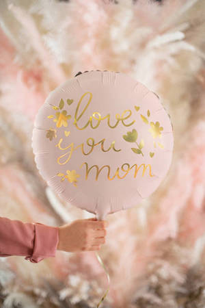 Liebe dich Mama Folienballon, rosa 45 cm