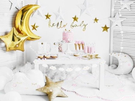 Little Star-Banner - Hallo Baby, Gold, 18x70cm