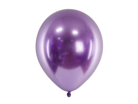 Luftballons Glossy, Violett chrom glänzend, 30cm, 10 Stk.