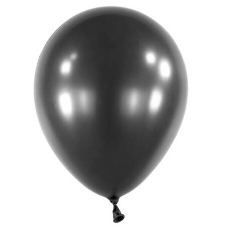 Metalic Latexballons Schwarz, Pearl Jet Black, 35cm, 50 Stück