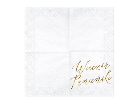 NAPKINS Bachelorette-Party, Weiß, 33x33cm (1 Pk. / 20 Stk.)