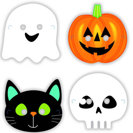 Papiermasken für Halloween 8 Stück