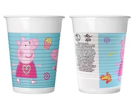 Plastikbecher Peppa Pig, 200 ml, 8 Stk.