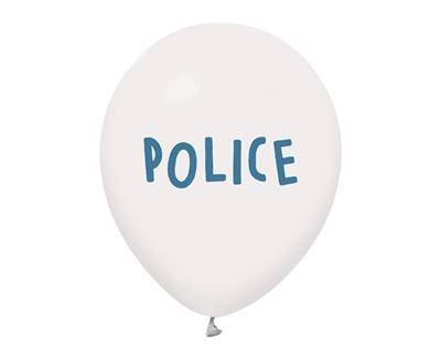 Polizei-Latexballons, 5 Stück, 30 cm