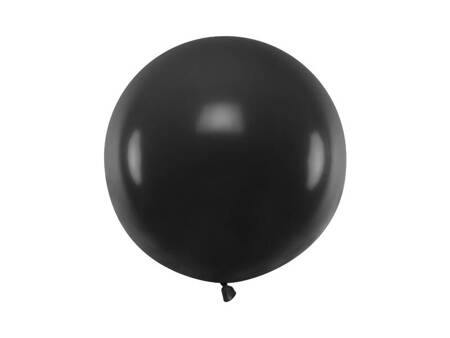 Runder Ballon, Pastel Black, 60 cm, 1 stk