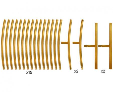 Runder Rahmen, Gold, 220cm