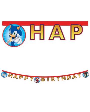 Sonic Happy Birthday Girlanden