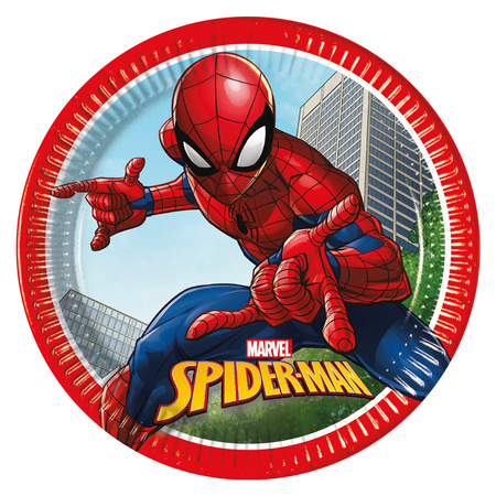 Spiderman-Platten - 23 cm, 8 Stück