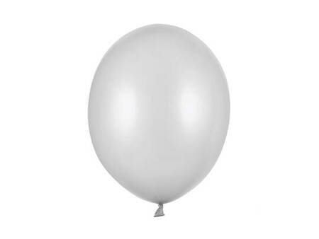 Strong Ballons, metallisches Silber, 30 cm, 10 Stk.