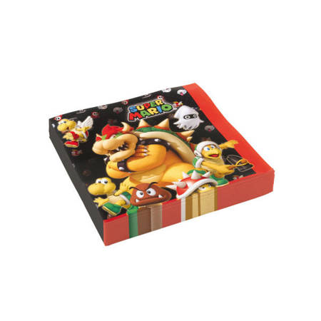 Super Mario Geburtstagsservietten - 33 cm - 20 Stk