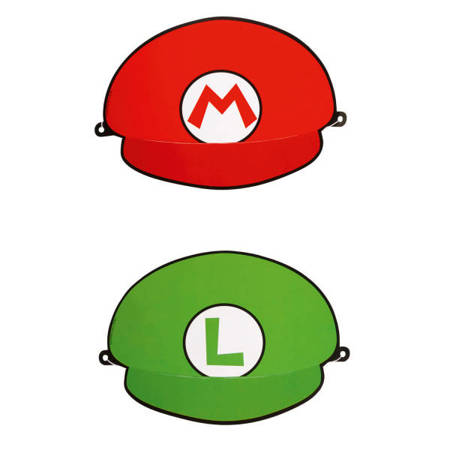 Super Mario Papierhüte 8 Stück