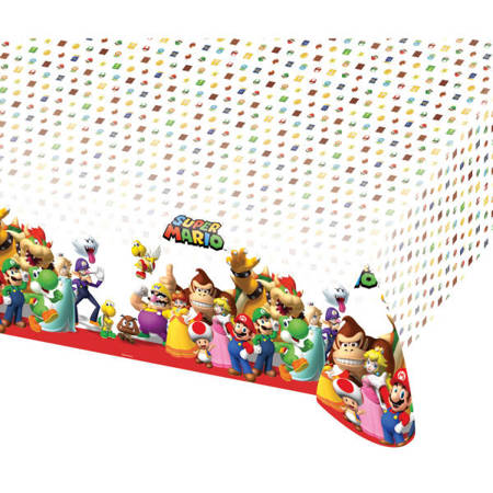 Tischdecke Super Mario Plastik, 180 x 120 cm