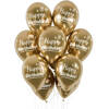 Balloons zum Geburtstag, goldene Chrom, 30cm, 50 Stk.
