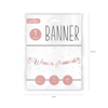 Banner Bachelorette Abend, Rosegolde Rosafarbene GoldSchriftzug 150 cm