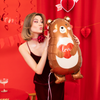Folienballon Bär mit Herz Love 48x79cm