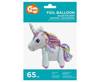 Folienballon Falten Unicorn 3D, 65 cm