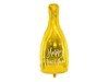 Folienballon, Flasche, 'Happy New Year', Gold mit weißer Aufschrift "Happy New Year", 32x82cm