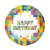 Folienballon Happy Birthday Blöcke 45cm
