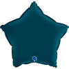 Folienballon - Satin Petrol Blue Star 46 cm, Grabo