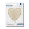 Folienballon - Satin creme Herz 60 cm, Grabo