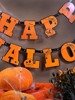 Halloweenbanner mit Schriftzug, orange, 13 x 210 cm