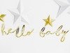 Little Star-Banner - Hallo Baby, Gold, 18x70cm