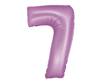 Nummer 7 Folienballon, violett, matt, Smart, 76cm