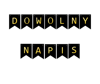 Personalizowany Baner Flagi DOWOLNY NAPIS, Gold