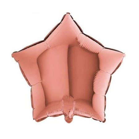 The foil balloon - star Rose Gold - 46 cm Grabo