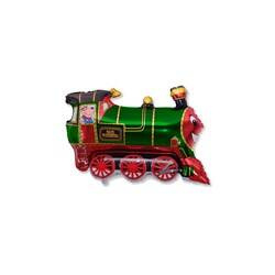 Foil balloon Train Ciuchcia Locomotive Green, 84cm