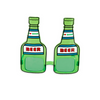 Party glasses Beer Bottles, green frames, 14.5cm