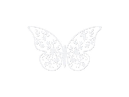 White paper decorations Butterflies, 6.5 x 4cm, 10 pcs.