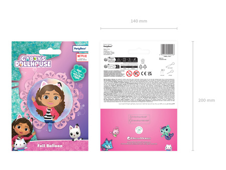 Foil Balloon Gabby’s Dollhouse Frilled Lozenge 52 cm