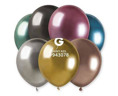 Ballons ab 50 glänzende Chrome kleine Mischfarben 12 cm, 100 Stk.