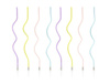 Birthday candles, twisted, colorful mix, 14 cm
