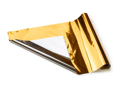 Metallic decorative foil gold-silver, 0.5x25 m.