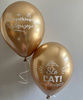 Chrome Goldene Geburtstags-Latexballons Happy Birthday, 30cm, 10 Stk.