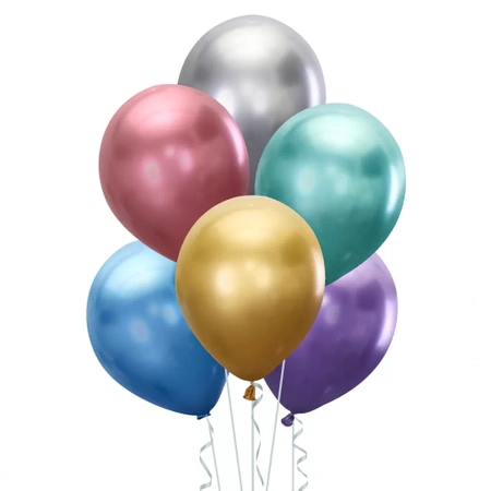 Latex balloons Chrome color mix 30cm, 50 pcs.