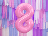 The number 8 Foil balloon, 86cm pink