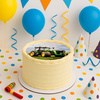 Tractor cake topper edible wafer round 20 cm premium, vegan, gluten-free, cut